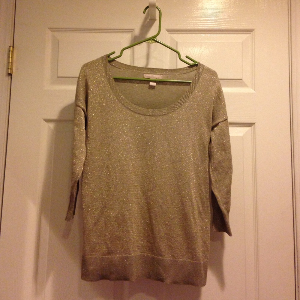 Banana Republic Gold Sparkle Sweater